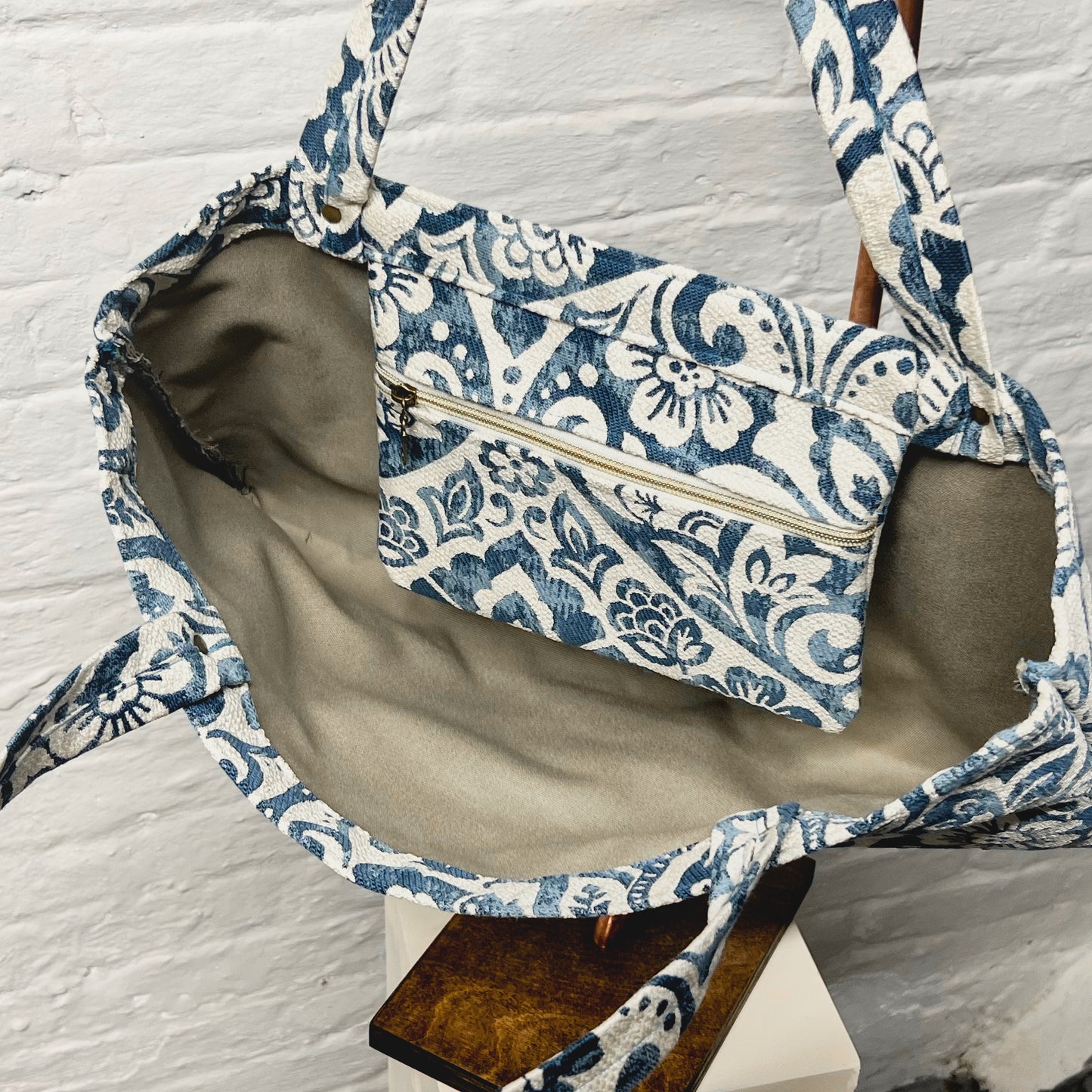 Everyday Bag (Blue Paisley)